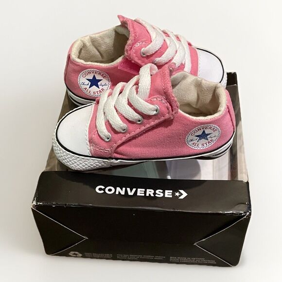 Converse Chuck Taylor All Star Cribster Sneaker Shoes Pink Baby Size 2 865160C - Picture 1 of 12